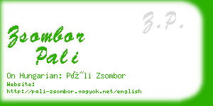 zsombor pali business card